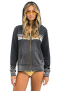 Retro 5 STRIPE HOODIE - FADED SMOKE
