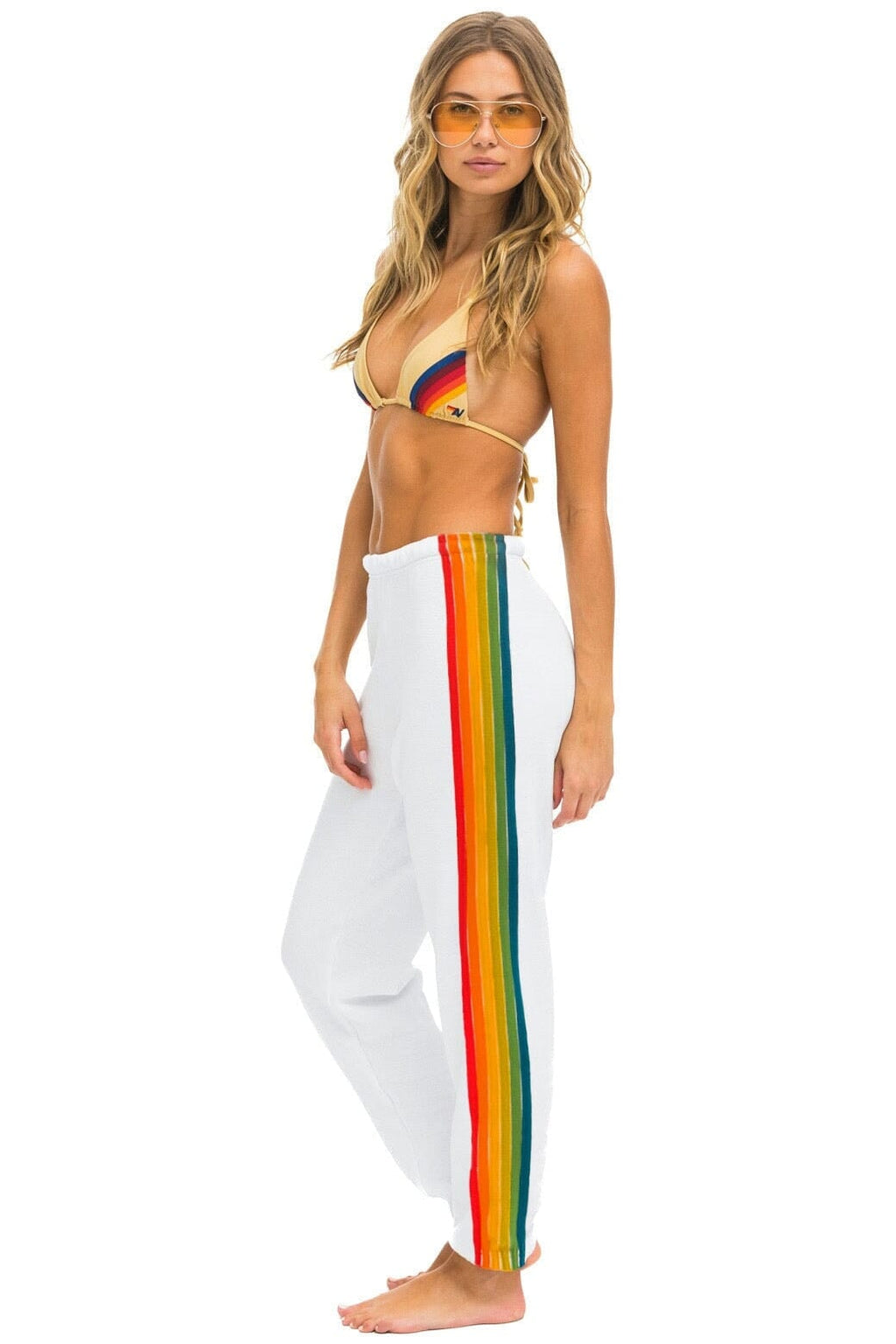 Retro 6 STRIPE SWEATPANTS - WHITE SERAPE