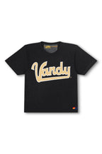 Retro VANDERBILT BOLT BOYFRIEND TEE - BLACK