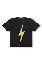 Retro VANDERBILT BOLT BOYFRIEND TEE - BLACK