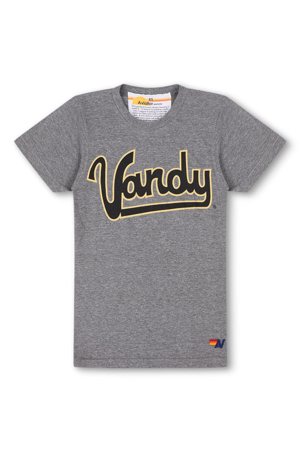 Retro VANDERBILT COMMODORES CREW TEE SHIRT - HEATHER GREY