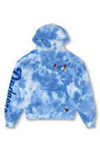 Retro LOS ANGELES DODGERS HAND DYED RELAXED PULLOVER HOODIE - TIE DYE BLUE