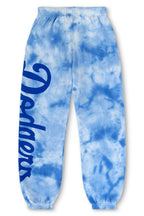 Retro LOS ANGELES DODGERS HAND DYED SWEATPANTS - TIE DYE BLUE