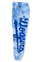 Retro LOS ANGELES DODGERS HAND DYED SWEATPANTS - TIE DYE BLUE