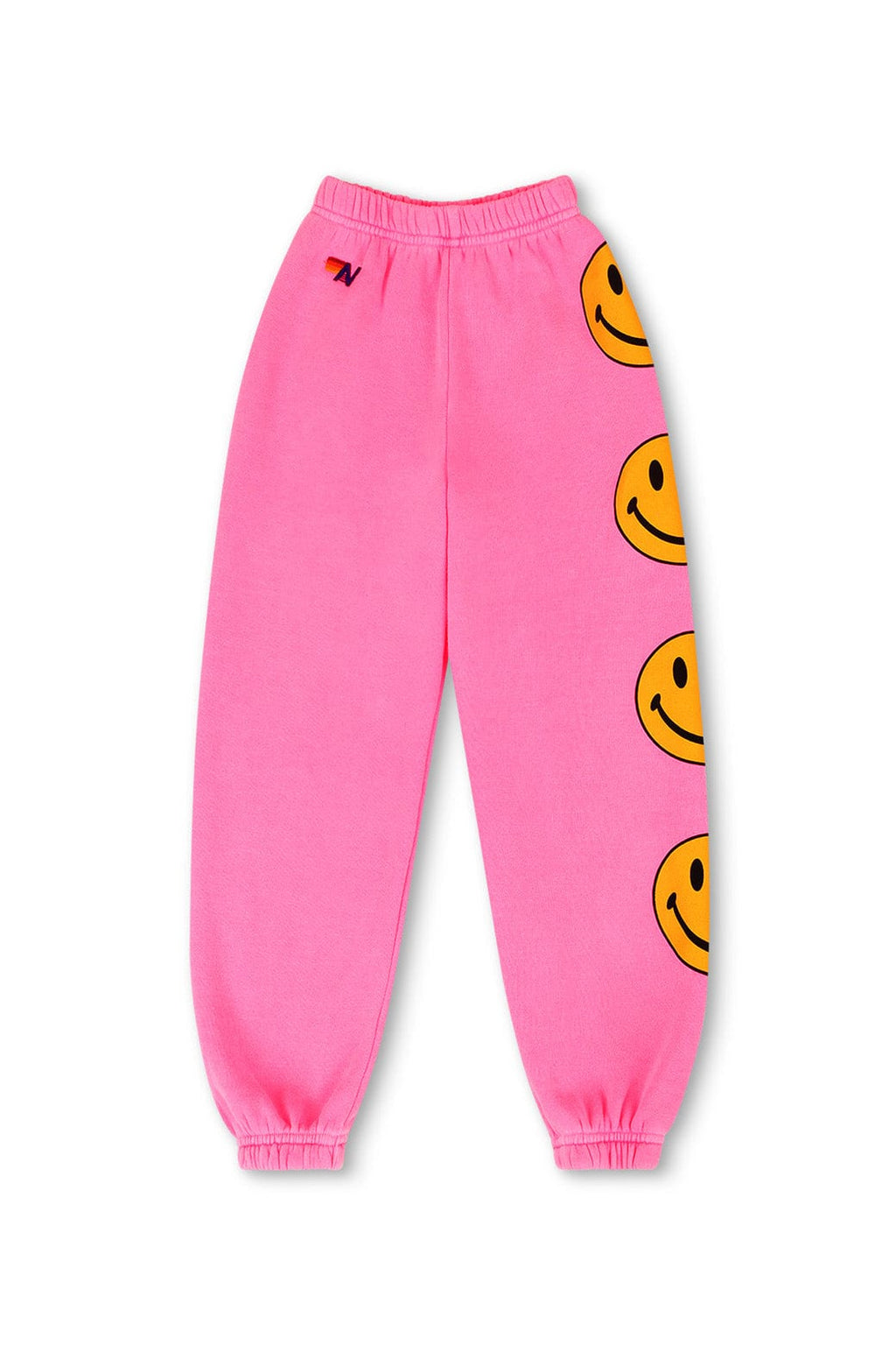Retro KIDS SMILEY 2 SWEATPANTS - NEON PINK