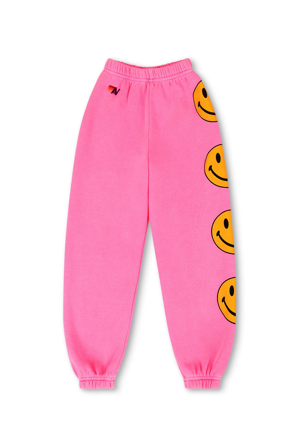 Retro KIDS SMILEY 2 SWEATPANTS - NEON PINK