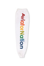 Retro KIDS AVIATOR NATION VENICE SWEATPANTS - WHITE