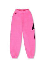 Retro KIDS BOLT PRINT SWEATPANTS - NEON PINK