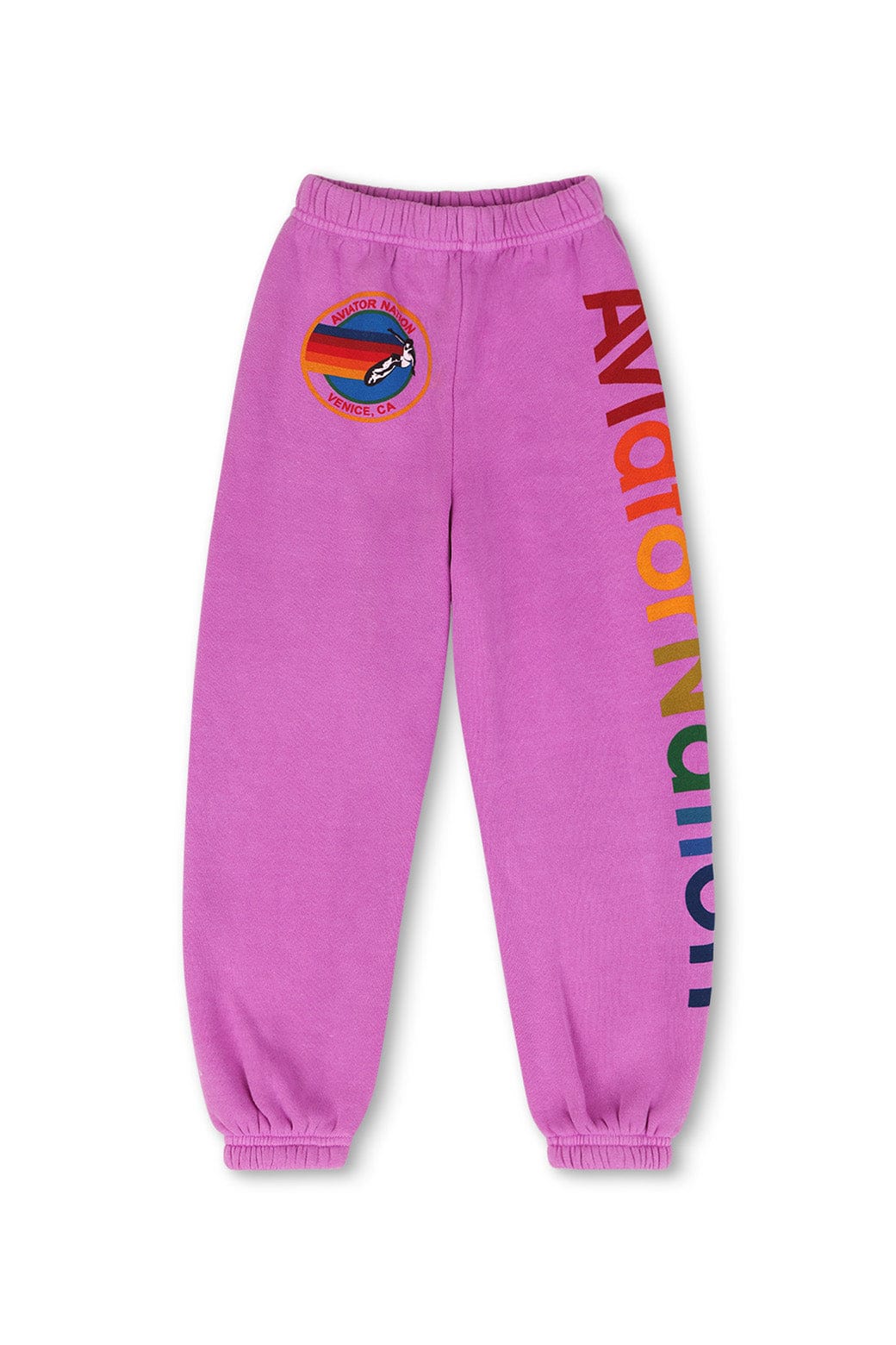 Retro KIDS AVIATOR NATION VENICE SWEATPANTS - NEON PURPLE