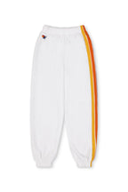 Retro KIDS 5 STRIPE SWEATPANTS - WHITE