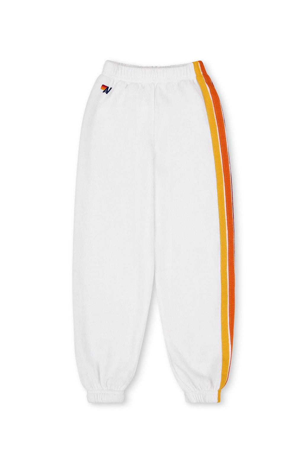Retro KIDS 5 STRIPE SWEATPANTS - WHITE