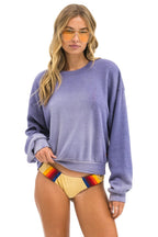 Retro BOLT STITCH 2 RELAXED CREW SWEATSHIRT - FADED GRAPE