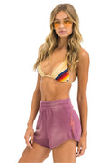 Retro BOLT STITCH CLUB SHORTS - FADED BERRY
