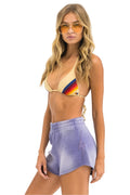 Retro BOLT STITCH CLUB SHORTS - FADED GRAPE