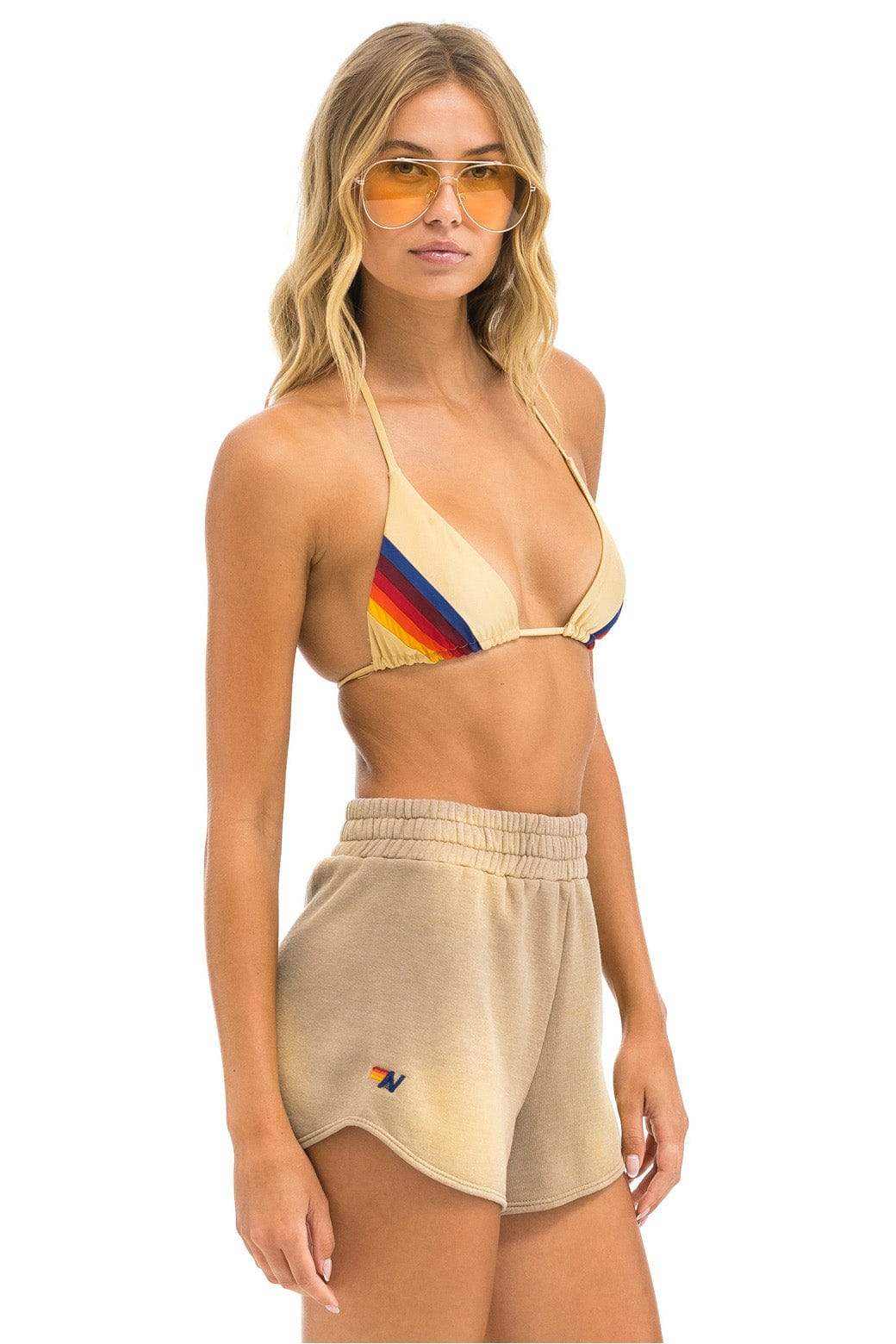 Retro BOLT STITCH CLUB SHORTS - FADED TAN