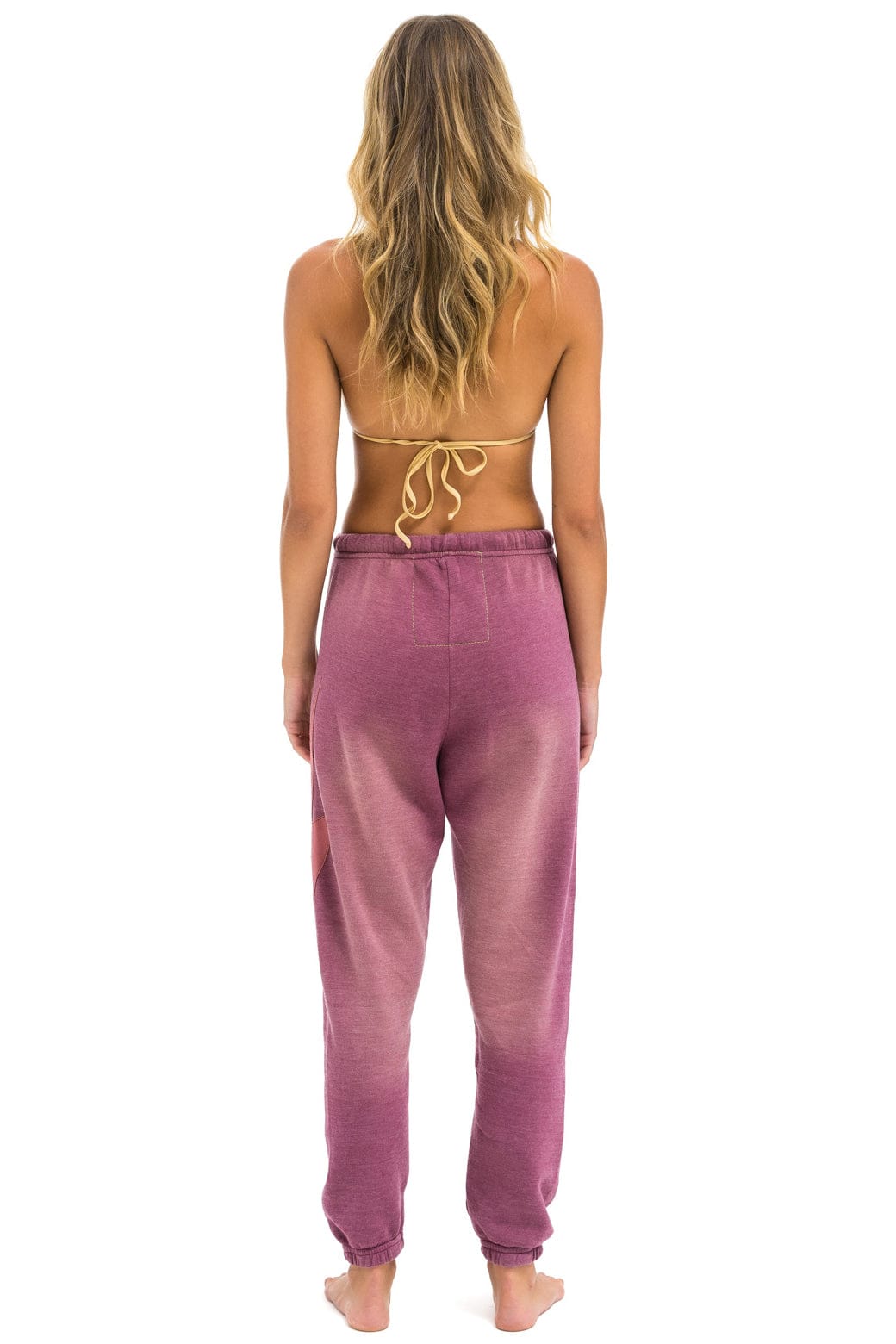 Retro BOLT STITCH SWEATPANTS - FADED BERRY
