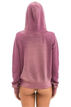 Retro BOLT STITCH 2 ZIP HOODIE - FADED BERRY