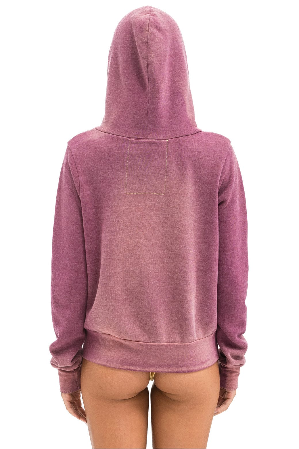 Retro BOLT STITCH 2 ZIP HOODIE - FADED BERRY