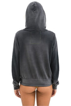 Retro NINJA PULLOVER HOODIE - FADED SMOKE