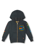 Retro KIDS AVIATOR NATION ASPEN ZIP HOODIE - CHARCOAL