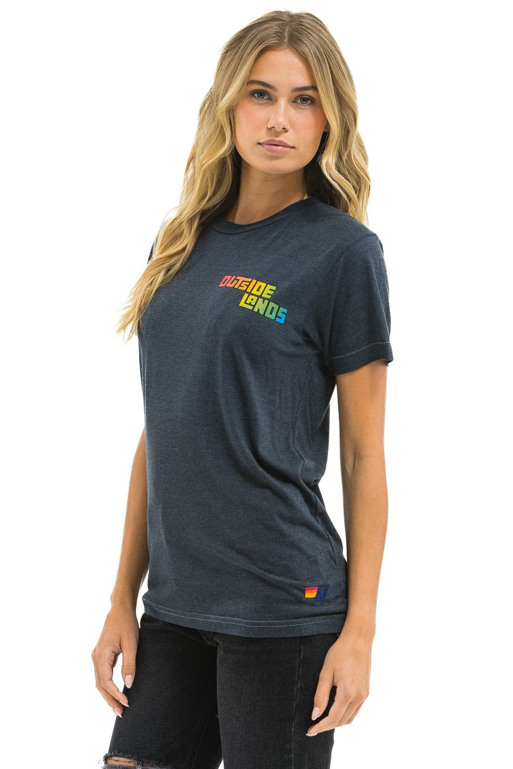 Retro OUTSIDE LANDS 2025 CREW TEE - CHARCOAL