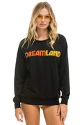 Retro DREAMLAND LOGO CREW SWEATSHIRT - BLACK