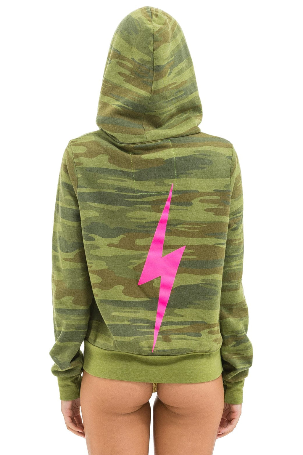 Retro BOLT HOODIE - CAMO NEON PINK
