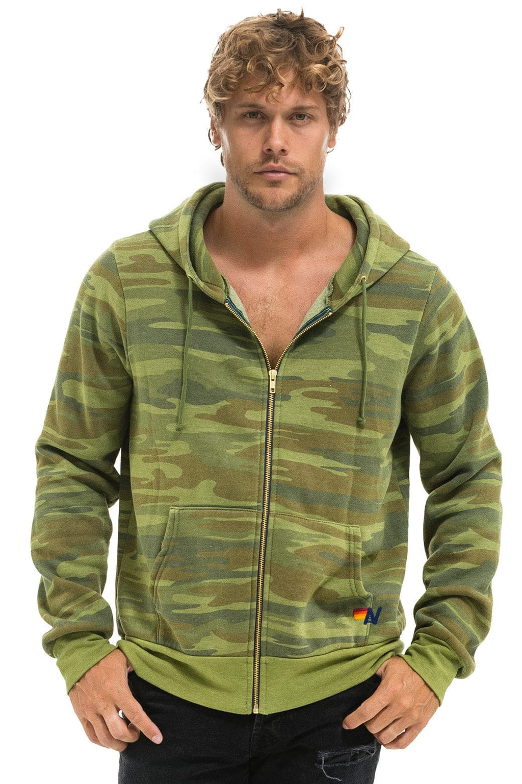 Retro BOLT HOODIE - CAMO NEON PINK