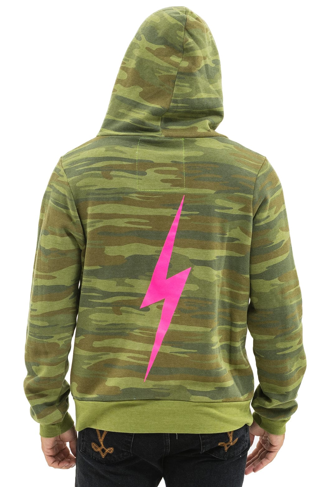 Retro BOLT HOODIE - CAMO NEON PINK
