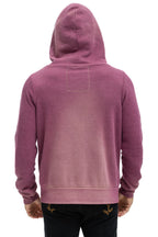 Retro BOLT STITCH 2 ZIP HOODIE - FADED BERRY