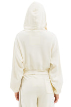 Retro 5 STRIPE CROPPED ZIP HOODIE RELAXED - VINTAGE WHITE WHITE GREY
