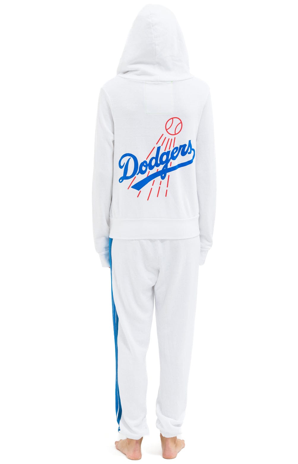 Retro LOS ANGELES DODGERS 5 STRIPE SWEATPANTS - WHITE BLUE
