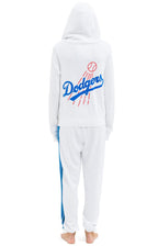 Retro LOS ANGELES DODGERS 5 STRIPE SWEATPANTS - WHITE BLUE