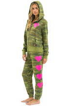Retro HEART 2 HOODIE - CAMO NEON PINK