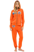 Retro NY METS 5 STRIPE UNISEX SWEATPANTS - ORANGE BLUE