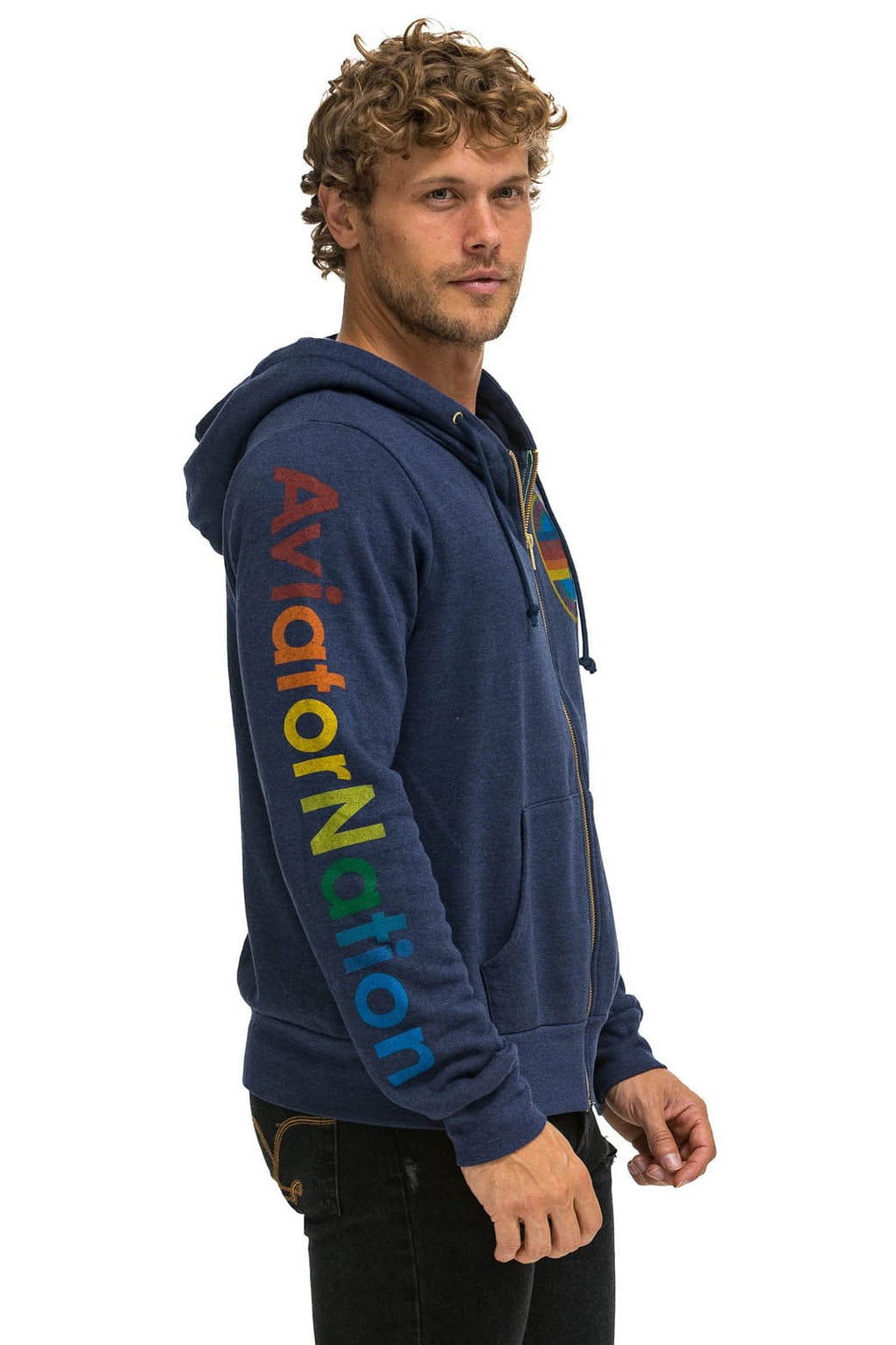 Retro AVIATOR NATION BROOKLYN HOODIE - NAVY