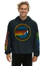 Retro AVIATOR NATION RELAXED VENICE PULLOVER HOODIE - CHARCOAL