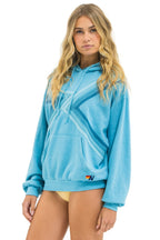 Retro BLAZE PULLOVER HOODIE RELAXED - AQUA AQUA