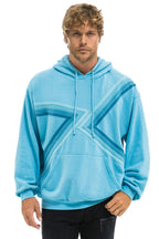 Retro BLAZE PULLOVER HOODIE RELAXED - AQUA AQUA