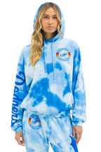 Retro LOS ANGELES DODGERS HAND DYED RELAXED PULLOVER HOODIE - TIE DYE BLUE