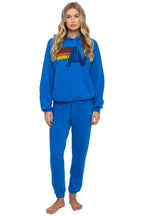 Retro LOGO PULLOVER RELAXED HOODIE - ADVENTURE BLUE