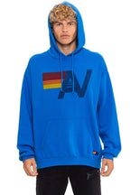 Retro LOGO PULLOVER RELAXED HOODIE - ADVENTURE BLUE