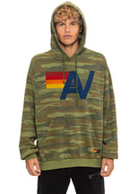 Retro LOGO PULLOVER RELAXED HOODIE - CAMO