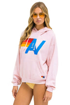 Retro LOGO PULLOVER RELAXED HOODIE - LIGHT PINK