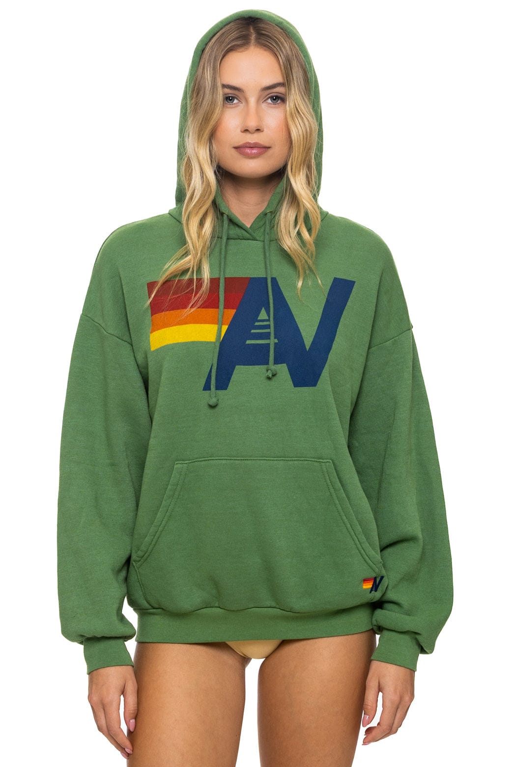 Retro LOGO PULLOVER RELAXED HOODIE - PALM