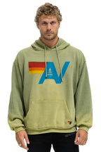Retro VINTAGE LOGO RELAXED PULLOVER HOODIE - FADED ARMY