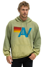 Retro VINTAGE LOGO RELAXED PULLOVER HOODIE - FADED ARMY