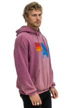 Retro VINTAGE LOGO RELAXED PULLOVER HOODIE - FADED BERRY