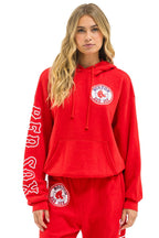 Retro RED SOX RELAXED PULLOVER HOODIE - RED