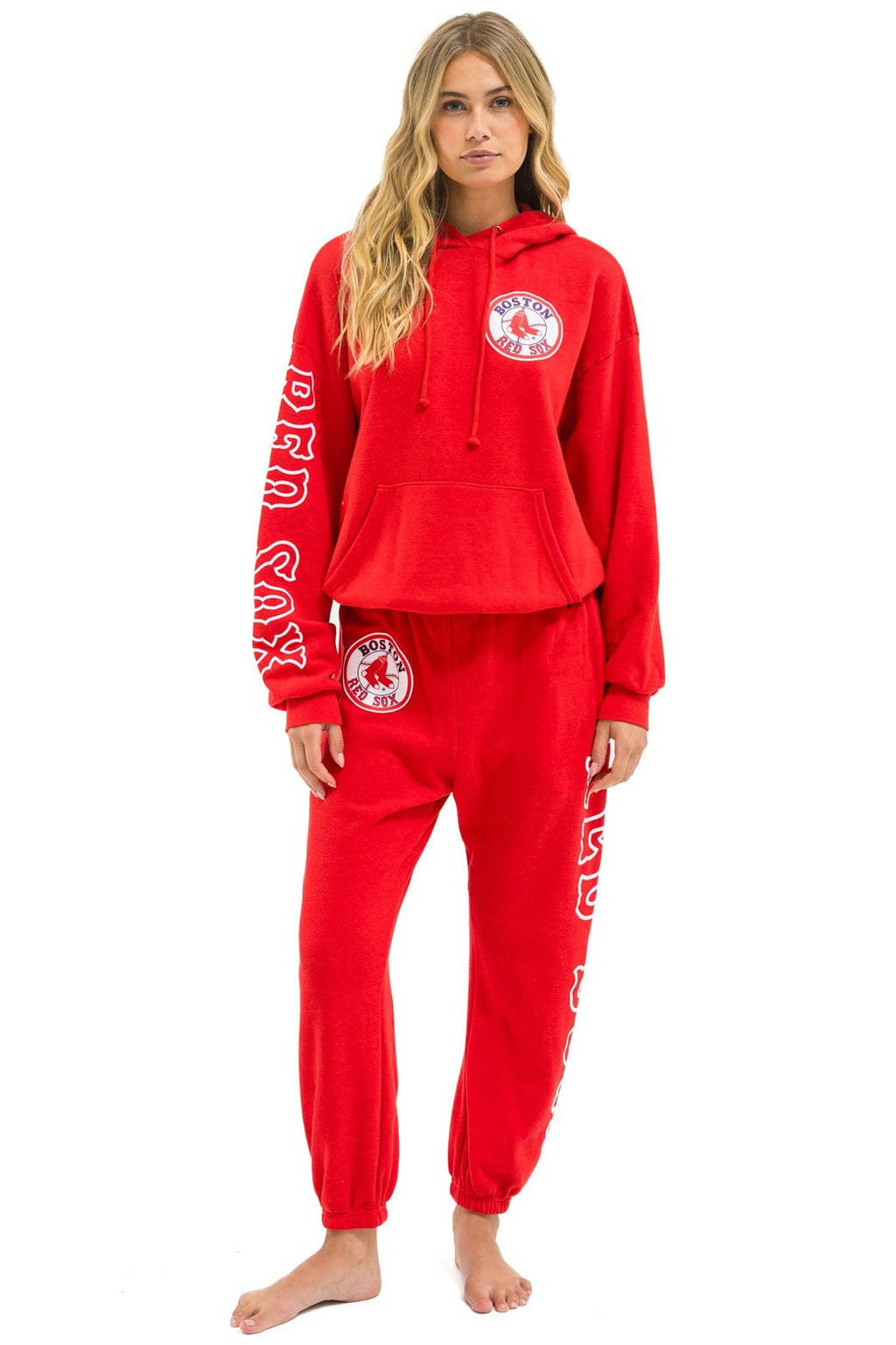 Retro RED SOX UNISEX SWEATPANTS - RED